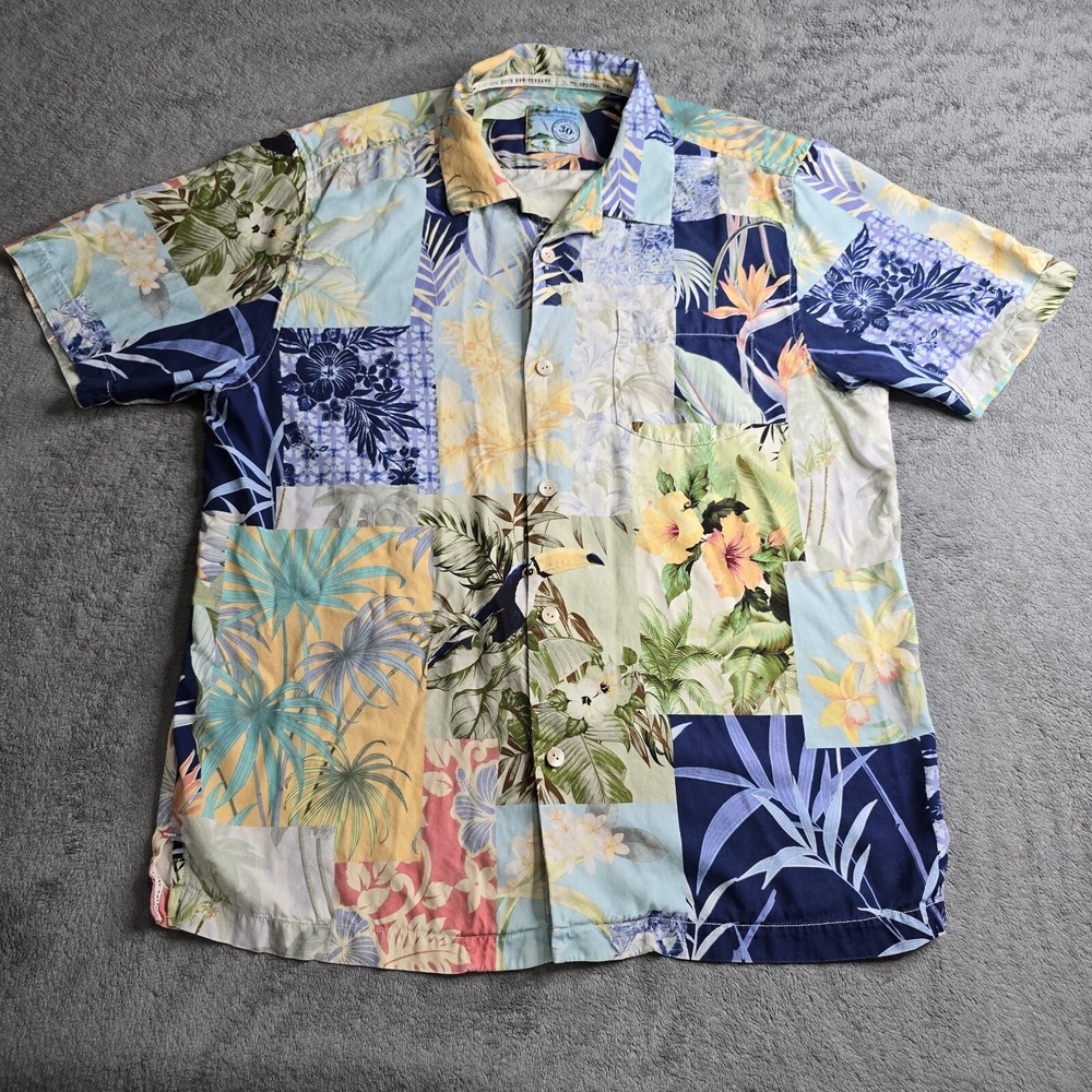 Tommy Bahama Special Edition 30th Anniversary Passport To Paradise Shirt Mens L